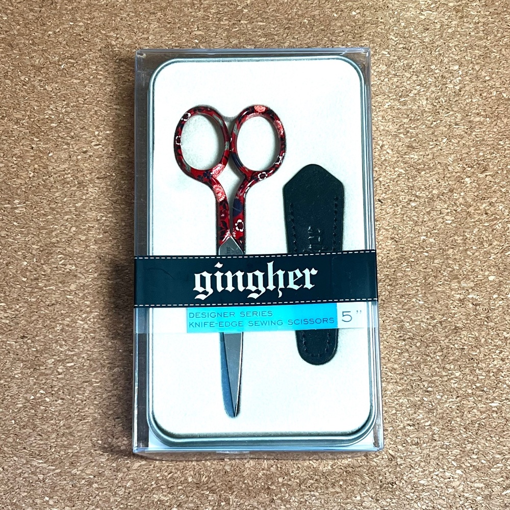 Gingher Designer Series “Sonia” 5" Knife-Edge Sewing Scissors – New in Box